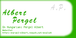 albert pergel business card